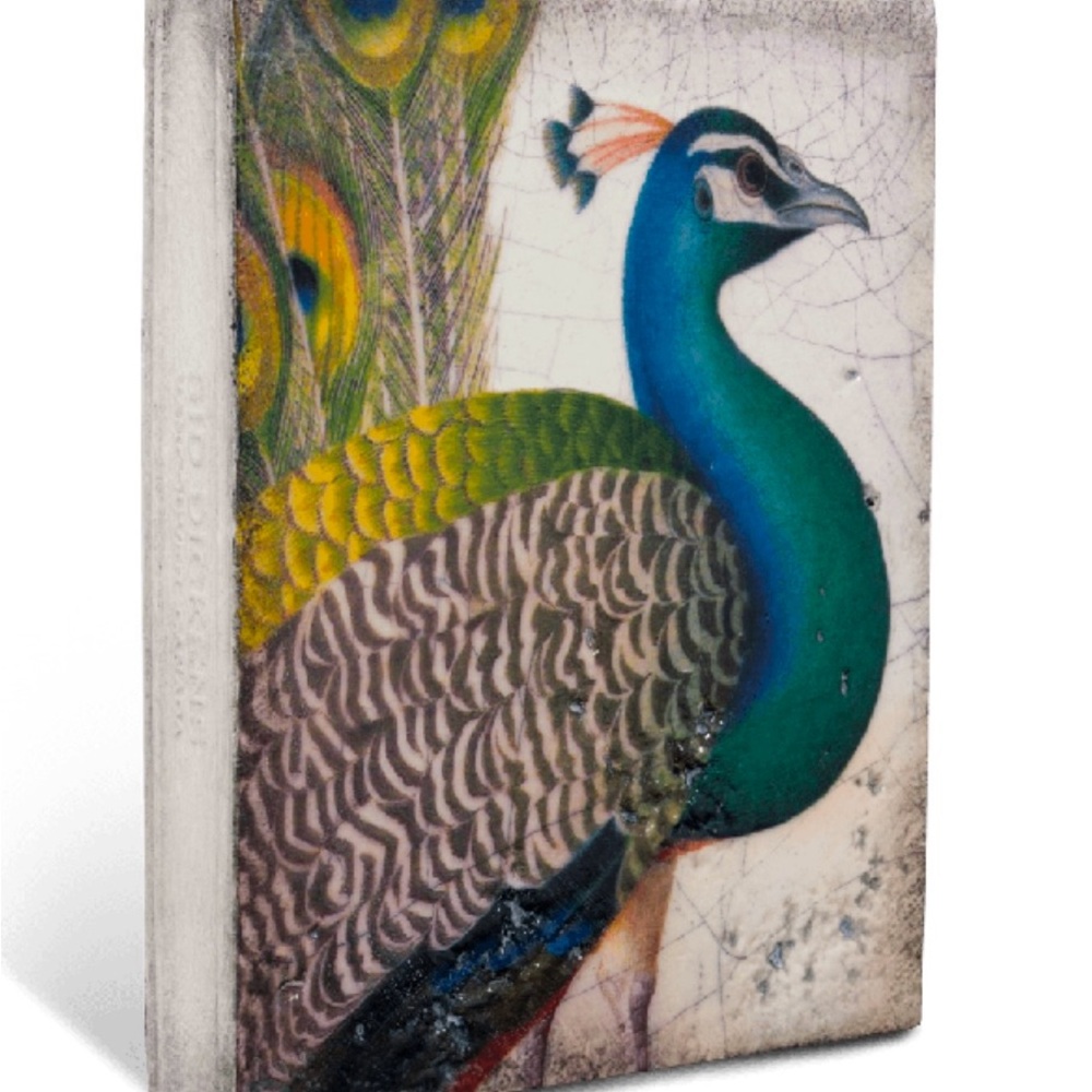 *Retired* Sid Dickens Peacock Tile - Green and Blue